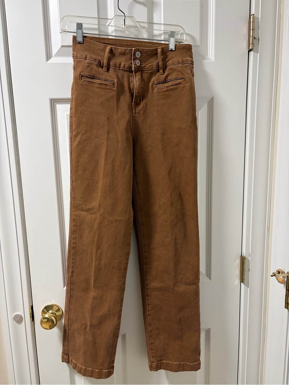 Caramel High-Rise Straight Leg Sidefeel Jeans